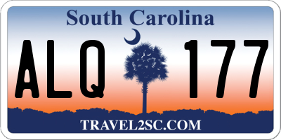 SC license plate ALQ177