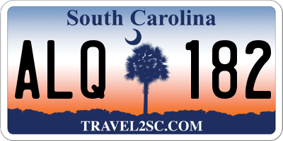 SC license plate ALQ182