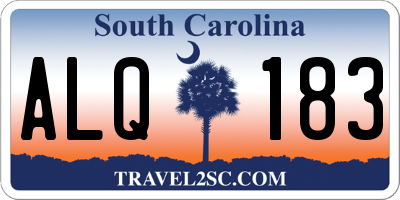 SC license plate ALQ183