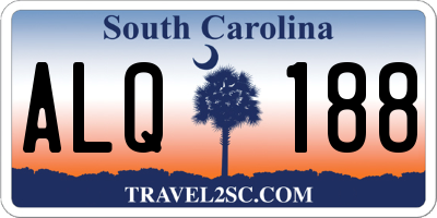 SC license plate ALQ188