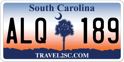 SC license plate ALQ189