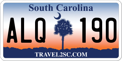 SC license plate ALQ190