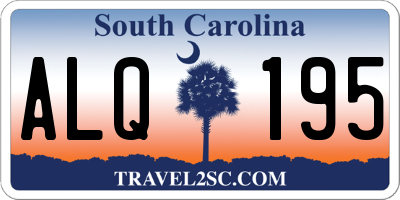SC license plate ALQ195