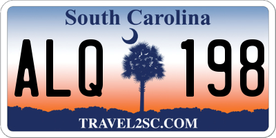 SC license plate ALQ198