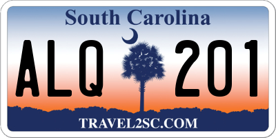 SC license plate ALQ201