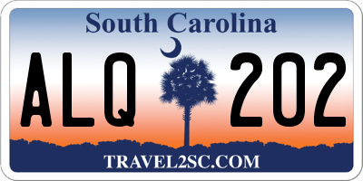 SC license plate ALQ202