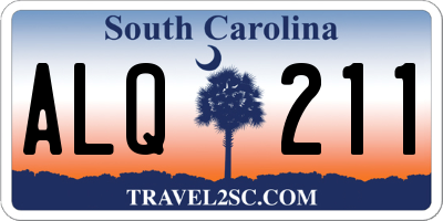 SC license plate ALQ211