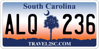 SC license plate ALQ236