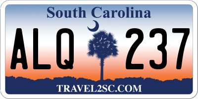 SC license plate ALQ237