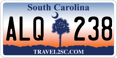SC license plate ALQ238