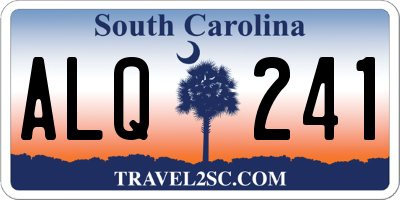 SC license plate ALQ241