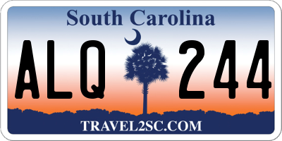 SC license plate ALQ244