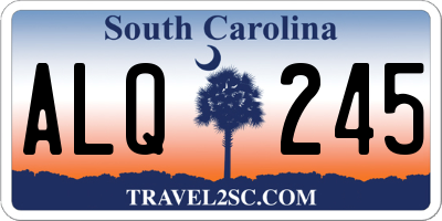 SC license plate ALQ245