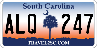 SC license plate ALQ247