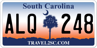 SC license plate ALQ248
