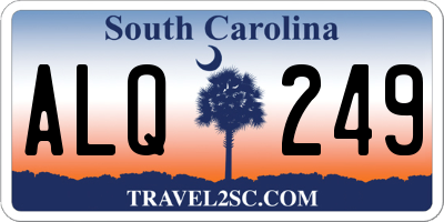 SC license plate ALQ249