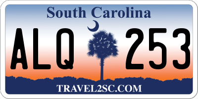 SC license plate ALQ253