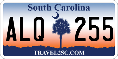 SC license plate ALQ255