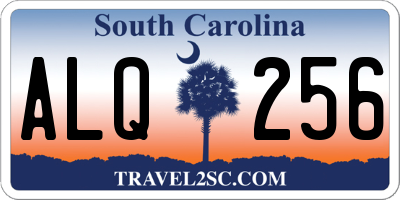 SC license plate ALQ256