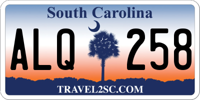 SC license plate ALQ258