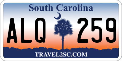 SC license plate ALQ259