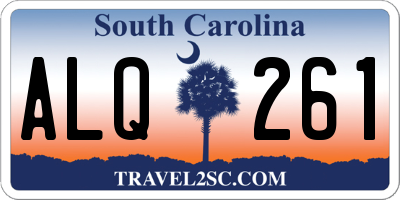 SC license plate ALQ261