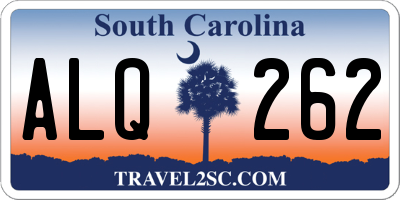 SC license plate ALQ262