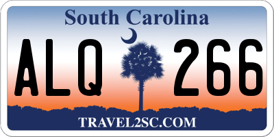 SC license plate ALQ266