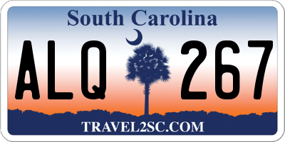 SC license plate ALQ267
