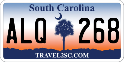 SC license plate ALQ268