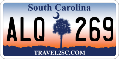 SC license plate ALQ269
