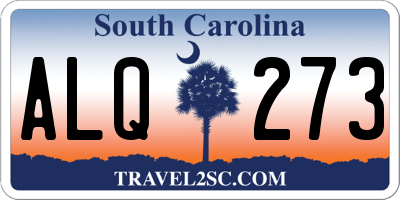 SC license plate ALQ273