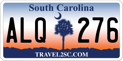 SC license plate ALQ276