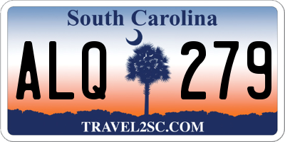 SC license plate ALQ279