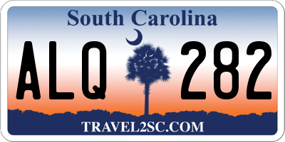 SC license plate ALQ282