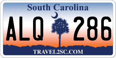 SC license plate ALQ286
