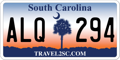 SC license plate ALQ294