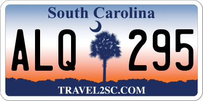 SC license plate ALQ295