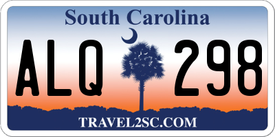 SC license plate ALQ298