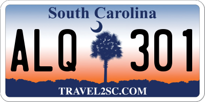 SC license plate ALQ301