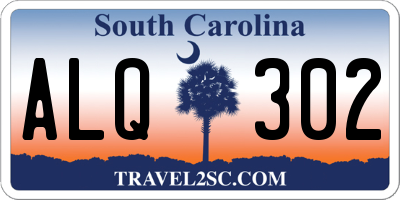 SC license plate ALQ302