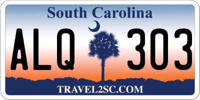 SC license plate ALQ303