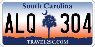 SC license plate ALQ304