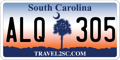 SC license plate ALQ305