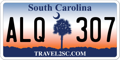 SC license plate ALQ307
