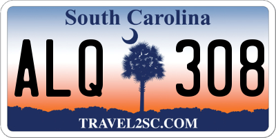 SC license plate ALQ308
