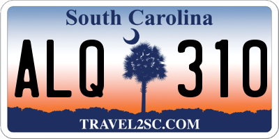 SC license plate ALQ310