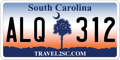 SC license plate ALQ312