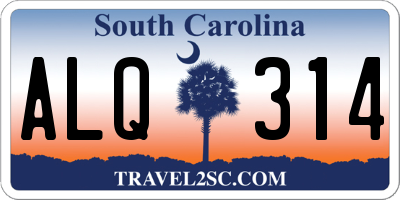 SC license plate ALQ314