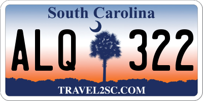 SC license plate ALQ322